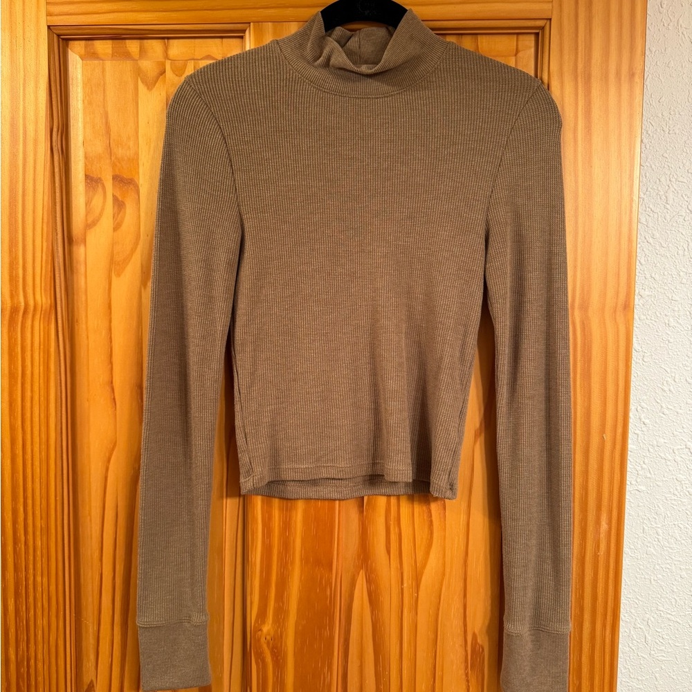 American Eagle Outfitters Taupe Long Sleeve Turtleneck